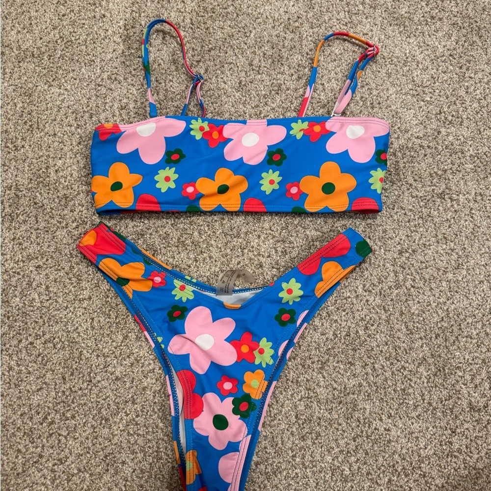 SHEIN Colorful Floral Bikini Set